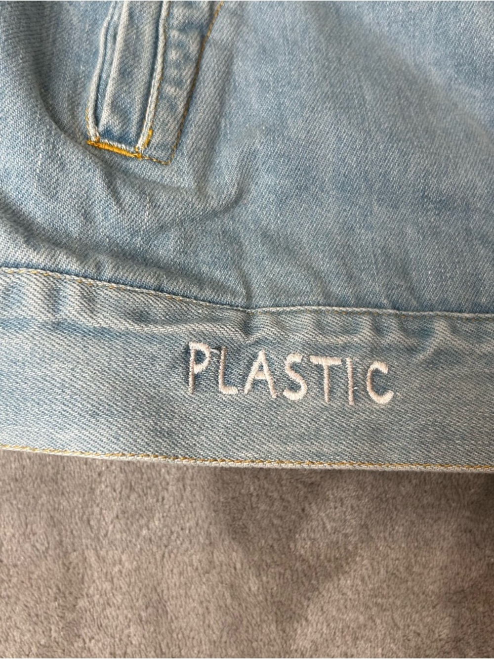 Ink Tee Jean Jacket Custom Embroidered Patchwork Color Blue Denim Women’s Size 4 - Picture 5 of 16